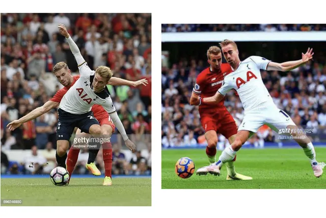 An illustration used in Getty Images' lawsuit showing an original photograph and a similar image with a visible Getty Images watermark generated by Stable Diffusion. Graphic shows football players during a match.